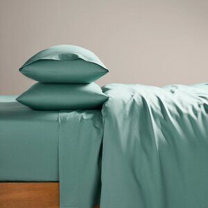 Brooklinen Sateen Luxe Lagoon Standard Pillowcase Set of 2 NWT 480 Thread Count